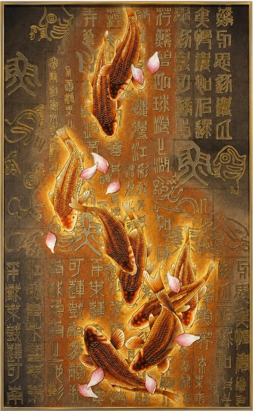 《九鱼图》 · 广东省 2024 湾区工艺美术精品展"荷花奖"金奖